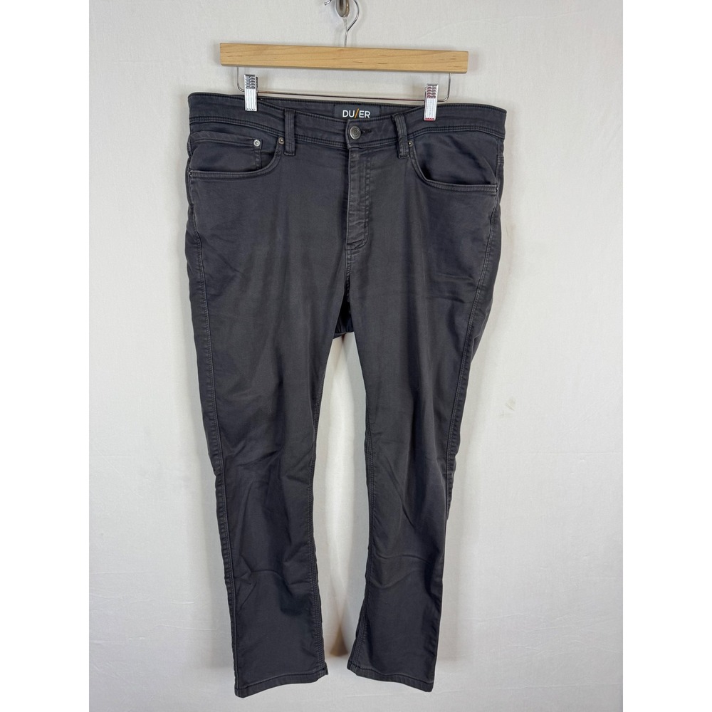 DU/ER No Sweat Slim Fit Pants Charcoal Grey 36x32‎ Nature2X Performance Trousers